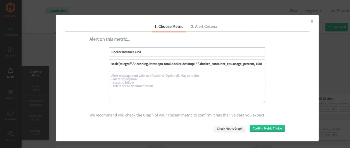 How to Monitor Docker With Telegraf and MetricFire - 4