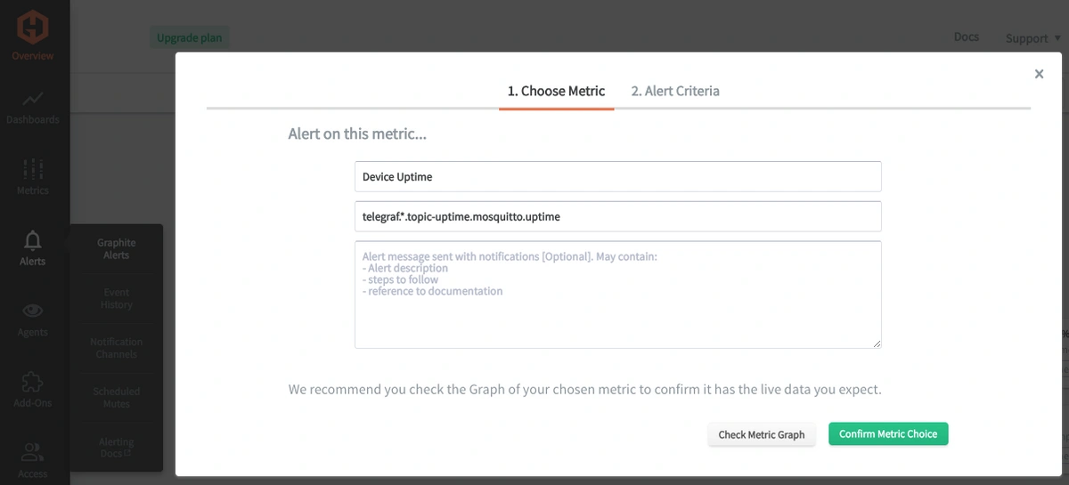 TelegrafとMetricFireでIoTデバイスのメトリクス管理を行う方法 - 3